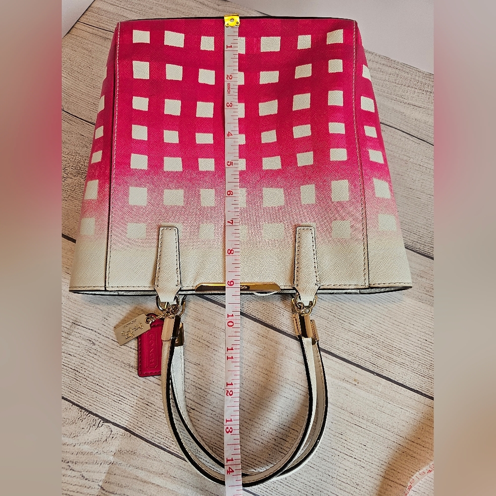 Coach Madison Gingham East West Tote w/  Wristlet (NWT) Set - Picture 11 of 16